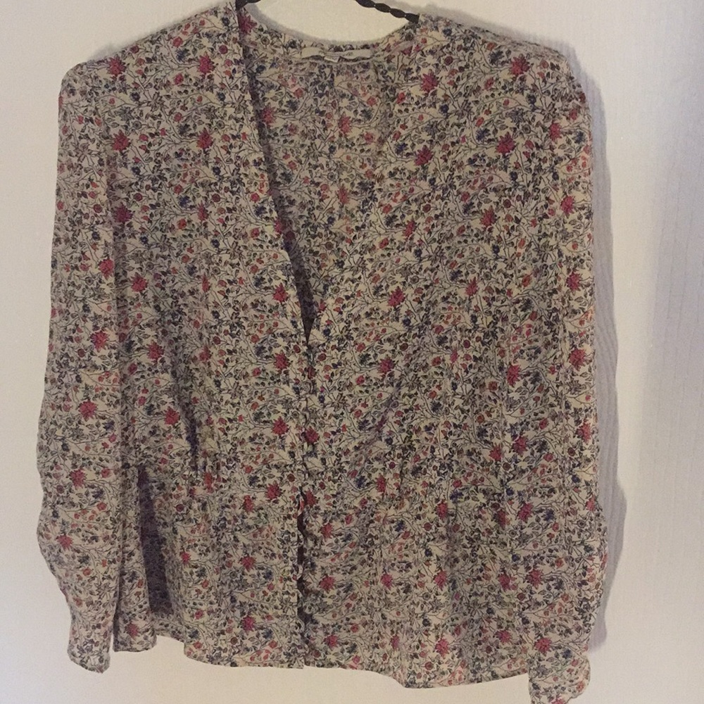 Madewell silk shadowpetal top